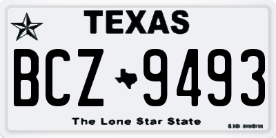 TX license plate BCZ9493