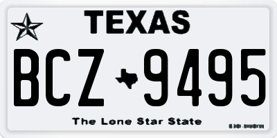 TX license plate BCZ9495