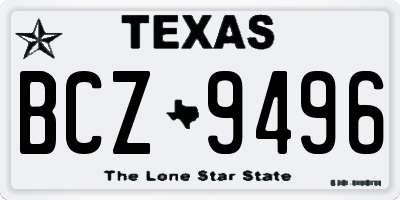 TX license plate BCZ9496
