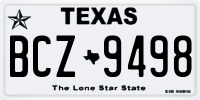 TX license plate BCZ9498