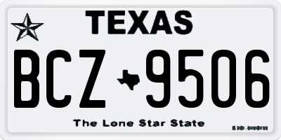 TX license plate BCZ9506