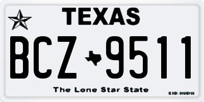 TX license plate BCZ9511