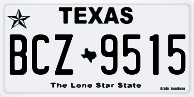 TX license plate BCZ9515