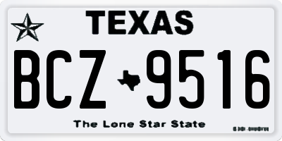 TX license plate BCZ9516