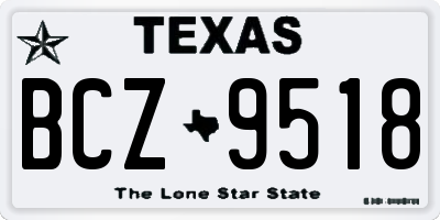 TX license plate BCZ9518