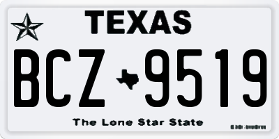 TX license plate BCZ9519
