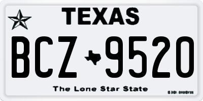 TX license plate BCZ9520