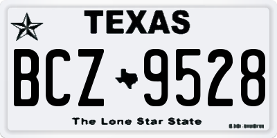 TX license plate BCZ9528