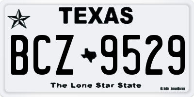 TX license plate BCZ9529