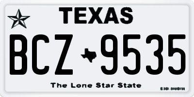 TX license plate BCZ9535