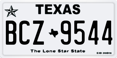 TX license plate BCZ9544
