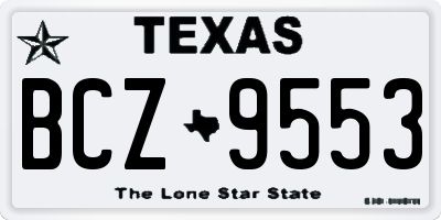 TX license plate BCZ9553