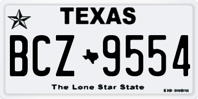 TX license plate BCZ9554