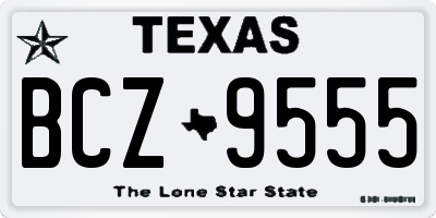 TX license plate BCZ9555