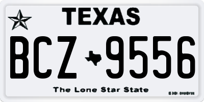 TX license plate BCZ9556