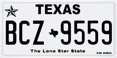TX license plate BCZ9559
