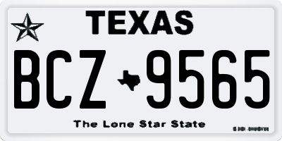 TX license plate BCZ9565