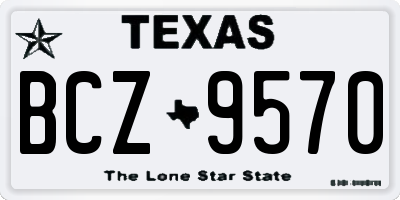 TX license plate BCZ9570