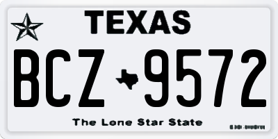 TX license plate BCZ9572