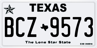 TX license plate BCZ9573