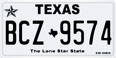 TX license plate BCZ9574