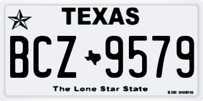 TX license plate BCZ9579