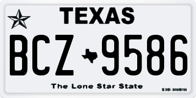 TX license plate BCZ9586