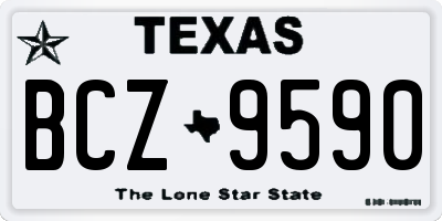 TX license plate BCZ9590