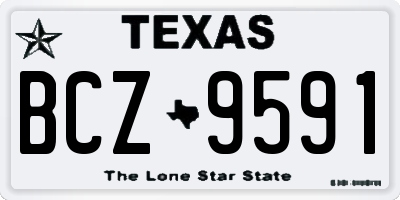 TX license plate BCZ9591