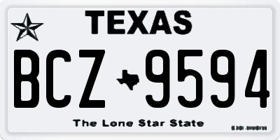 TX license plate BCZ9594