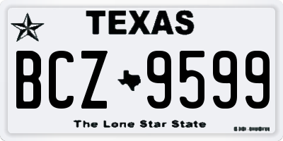 TX license plate BCZ9599