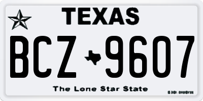 TX license plate BCZ9607