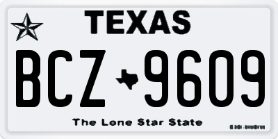 TX license plate BCZ9609