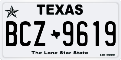 TX license plate BCZ9619