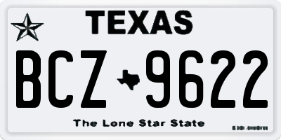 TX license plate BCZ9622