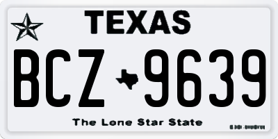 TX license plate BCZ9639