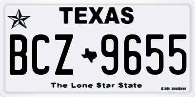 TX license plate BCZ9655