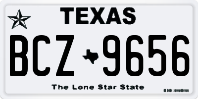 TX license plate BCZ9656