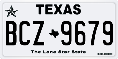 TX license plate BCZ9679