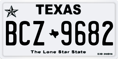 TX license plate BCZ9682