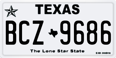 TX license plate BCZ9686