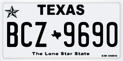 TX license plate BCZ9690
