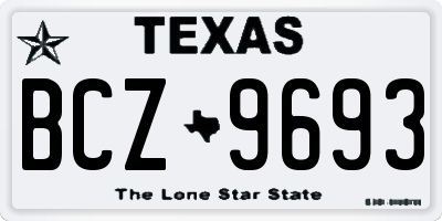 TX license plate BCZ9693