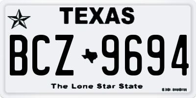TX license plate BCZ9694