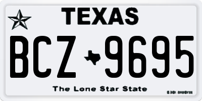 TX license plate BCZ9695