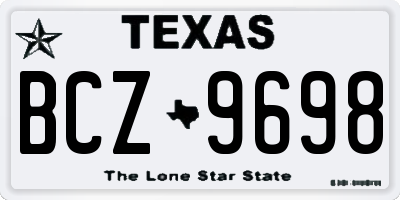 TX license plate BCZ9698