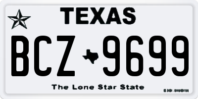 TX license plate BCZ9699