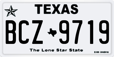 TX license plate BCZ9719