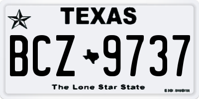 TX license plate BCZ9737