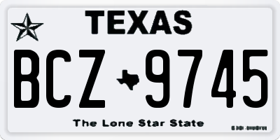 TX license plate BCZ9745